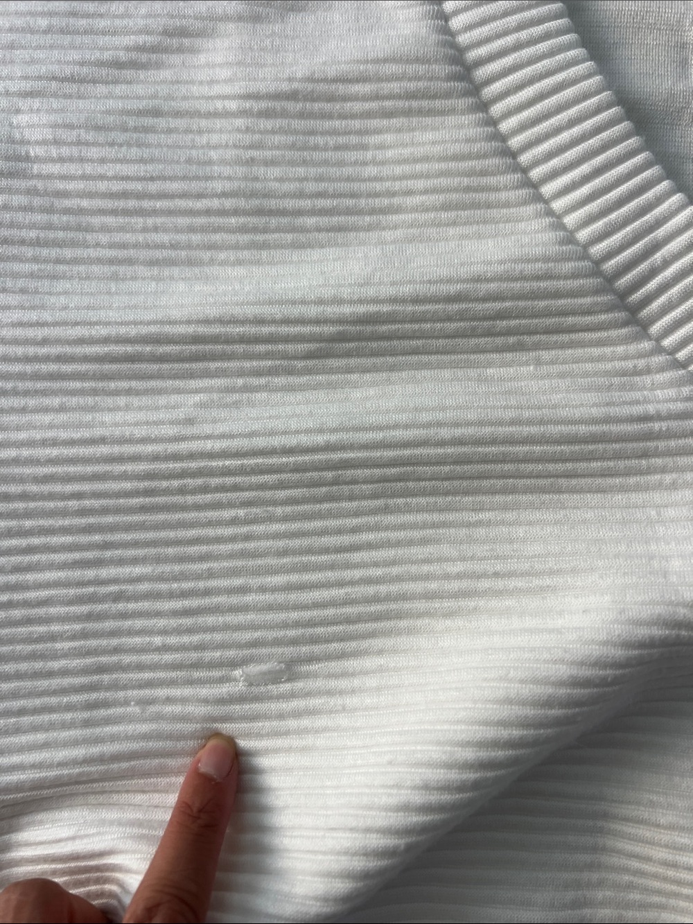 EVEREVE Ribbed V Neck Soft Pullover Oversized White Sweater Medium - Picture 4 of 6